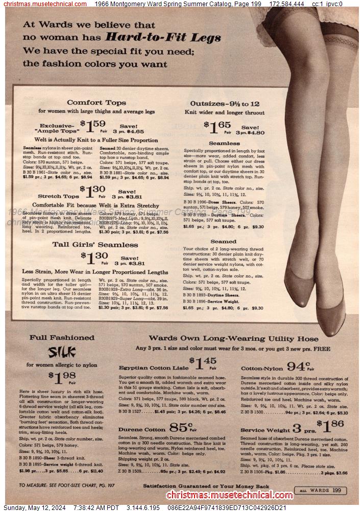 1966 Montgomery Ward Spring Summer Catalog, Page 199