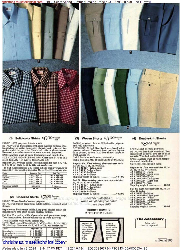 1980 Sears Spring Summer Catalog, Page 503