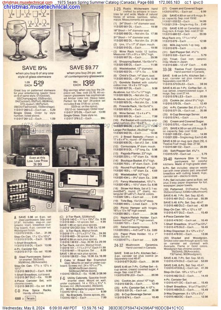 1975 Sears Spring Summer Catalog (Canada), Page 688
