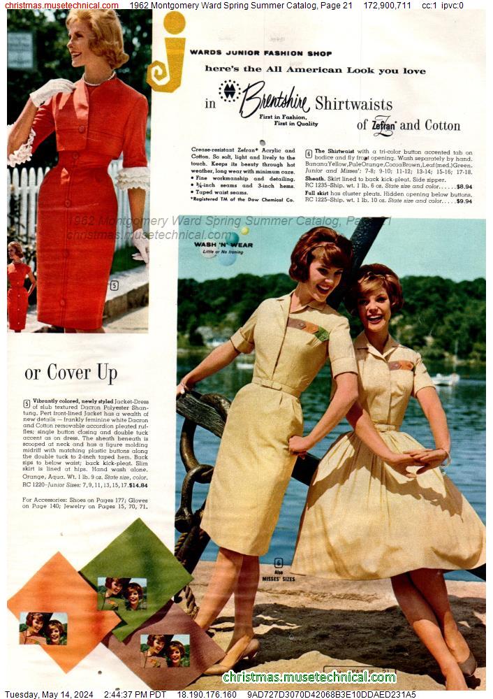 1962 Montgomery Ward Spring Summer Catalog, Page 21