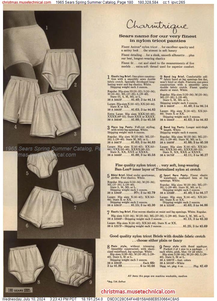 1965 Sears Spring Summer Catalog, Page 180