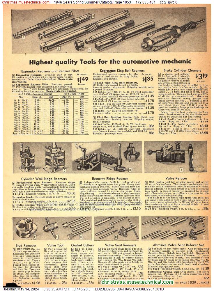 1946 Sears Spring Summer Catalog, Page 1053