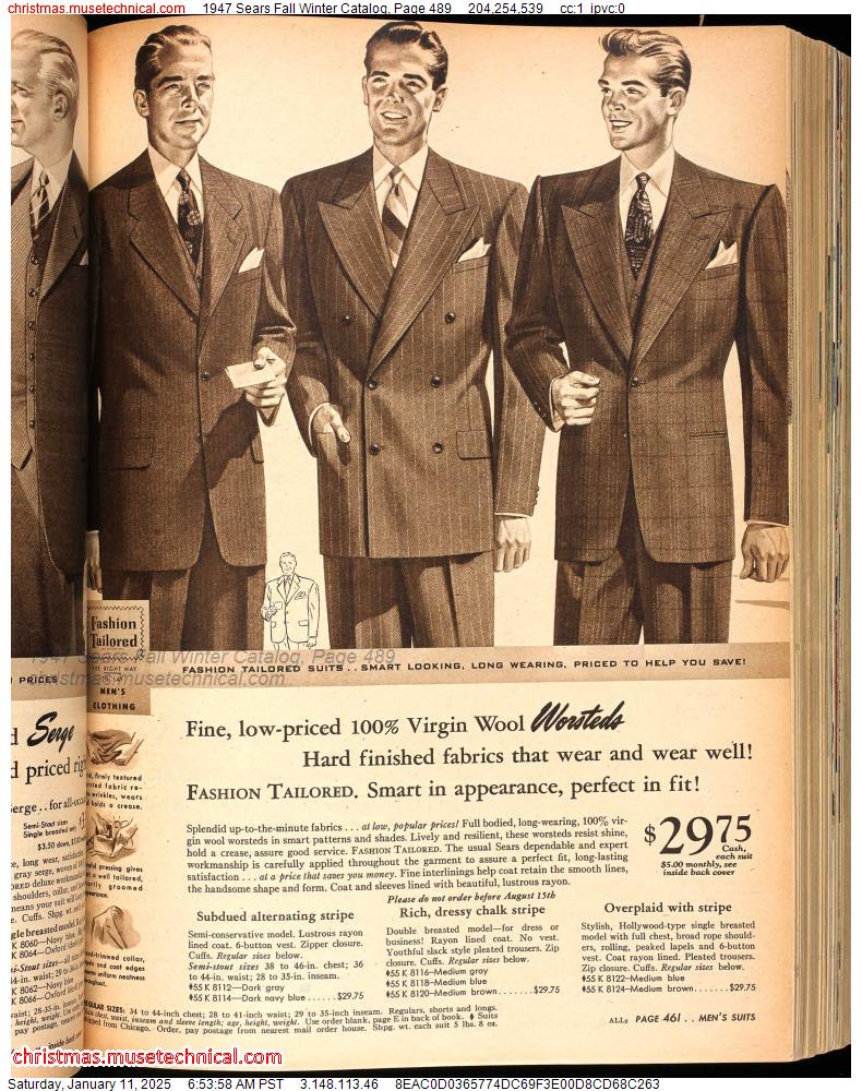 1947 Sears Fall Winter Catalog, Page 489