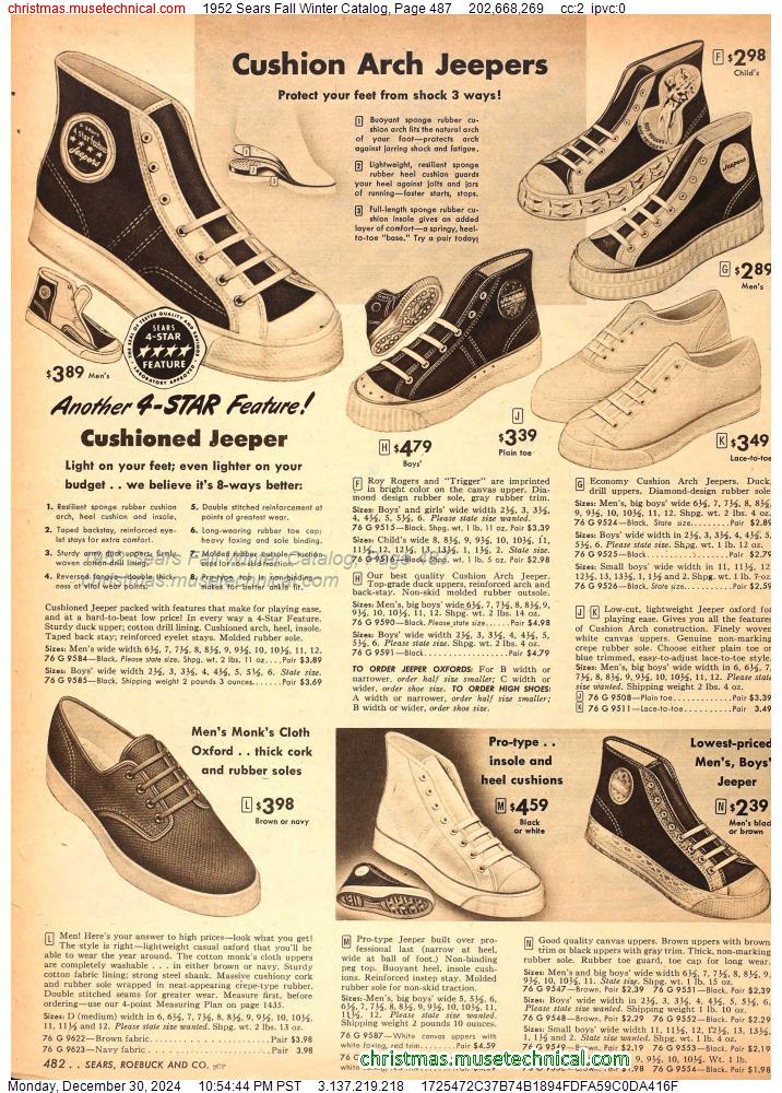 1952 Sears Fall Winter Catalog, Page 487