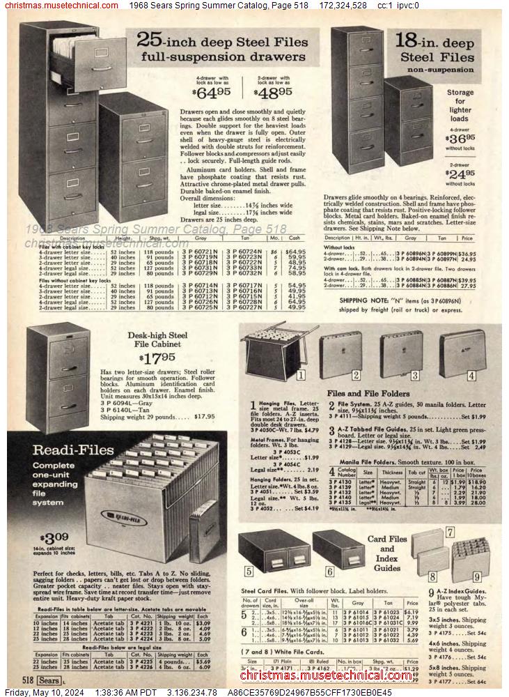 1968 Sears Spring Summer Catalog, Page 518