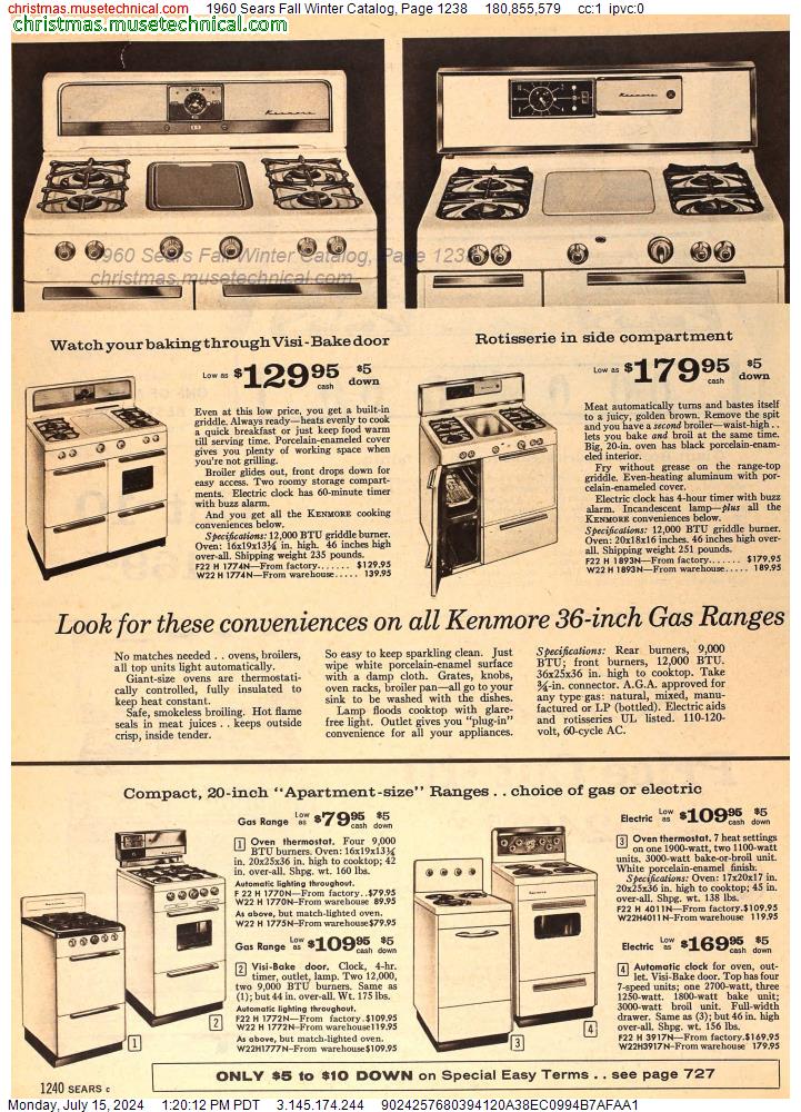 1960 Sears Fall Winter Catalog, Page 1238