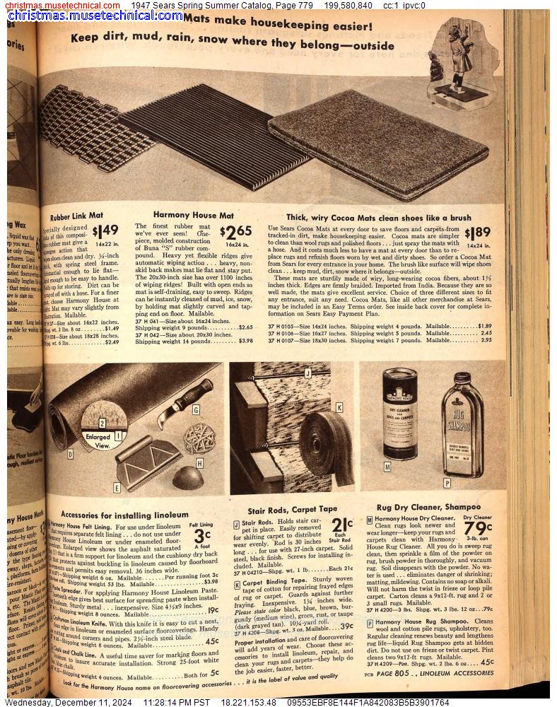 1947 Sears Spring Summer Catalog, Page 779