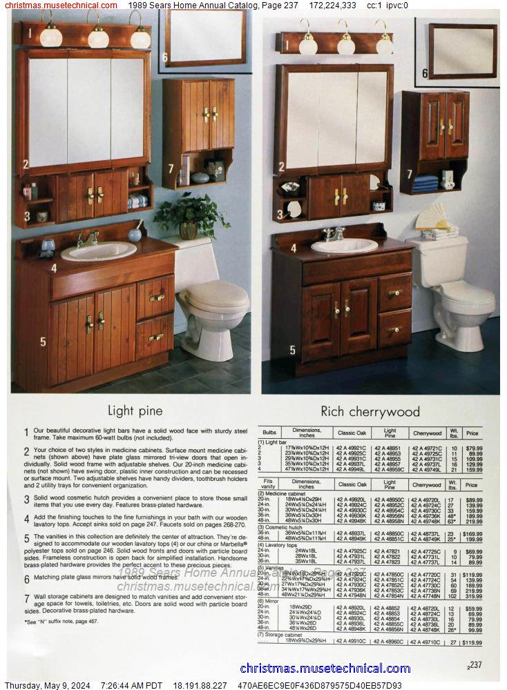 1989 Sears Home Annual Catalog, Page 237