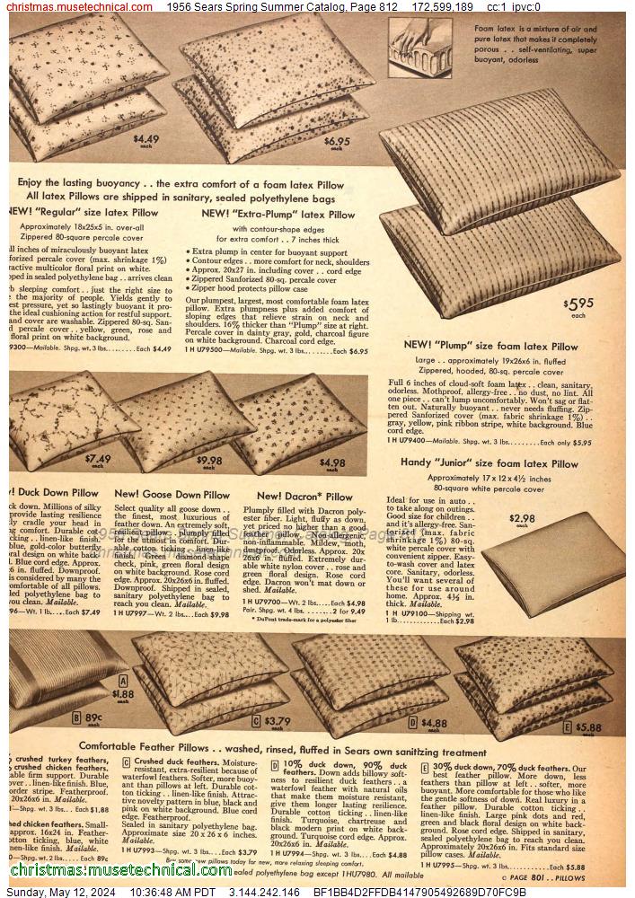 1956 Sears Spring Summer Catalog, Page 812