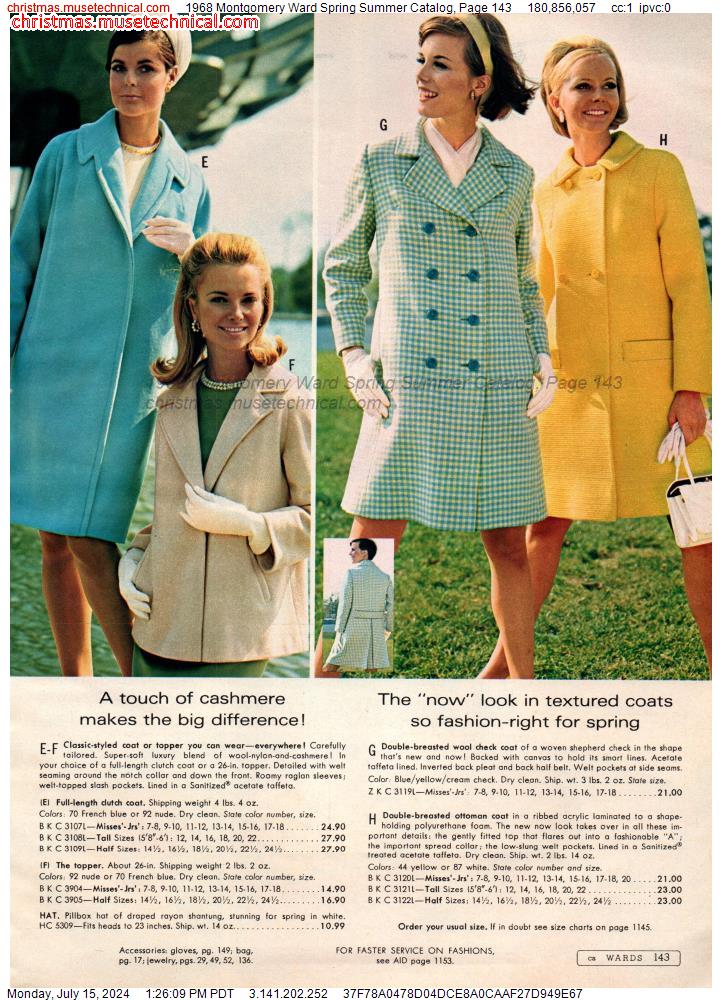 1968 Montgomery Ward Spring Summer Catalog, Page 143
