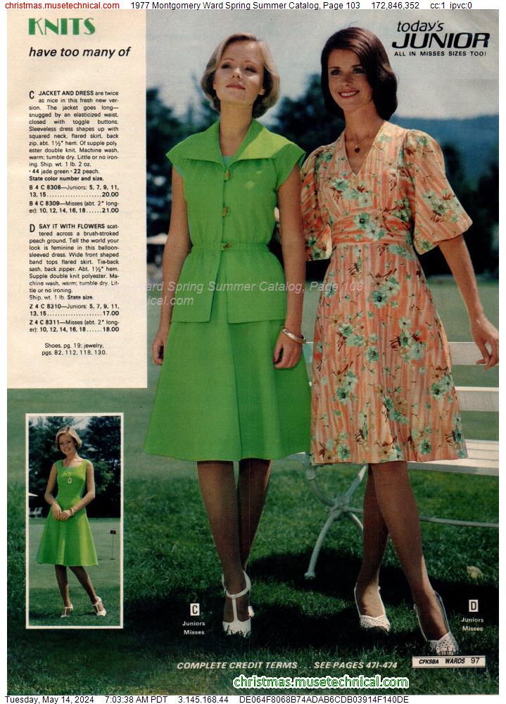 1977 Montgomery Ward Spring Summer Catalog, Page 103