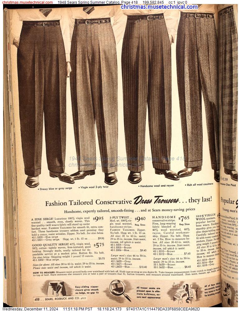 1948 Sears Spring Summer Catalog, Page 418