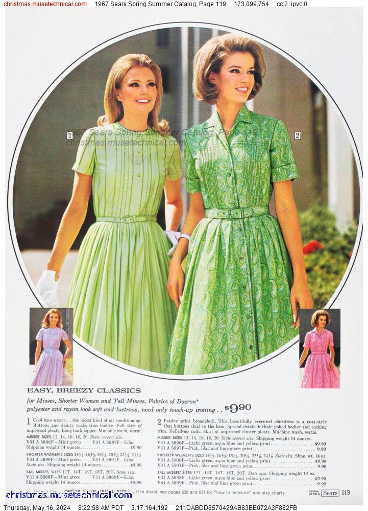 1967 Sears Spring Summer Catalog, Page 119