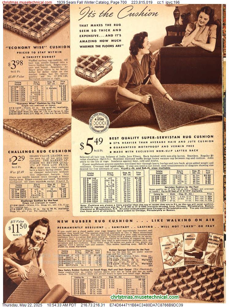 1939 Sears Fall Winter Catalog, Page 700