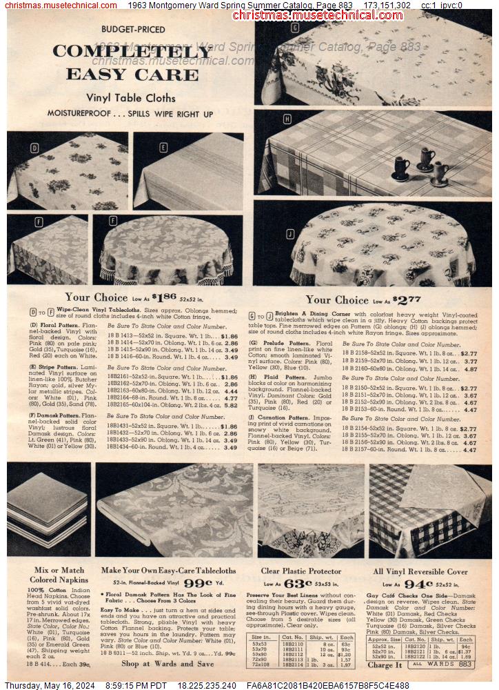 1963 Montgomery Ward Spring Summer Catalog, Page 883