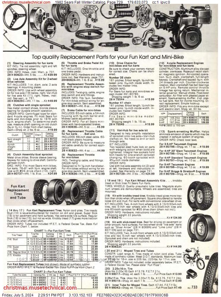 1982 Sears Fall Winter Catalog, Page 729