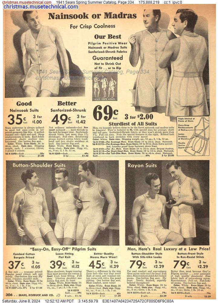 1941 Sears Spring Summer Catalog, Page 334