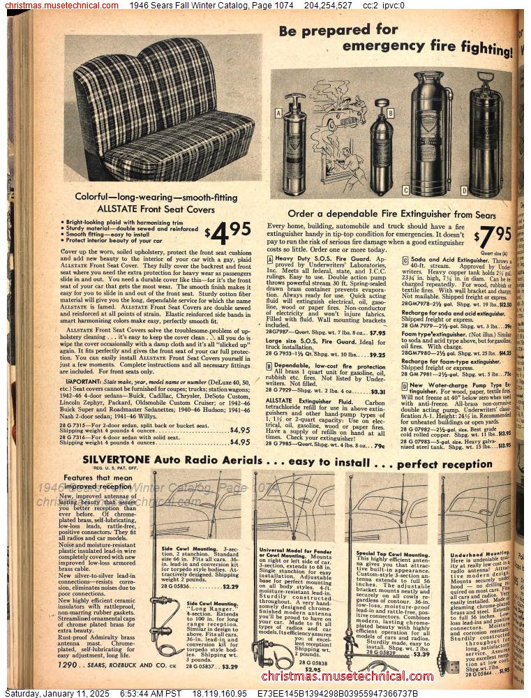 1946 Sears Fall Winter Catalog, Page 1074