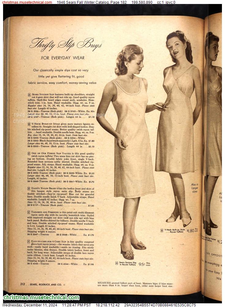 1946 Sears Fall Winter Catalog, Page 182