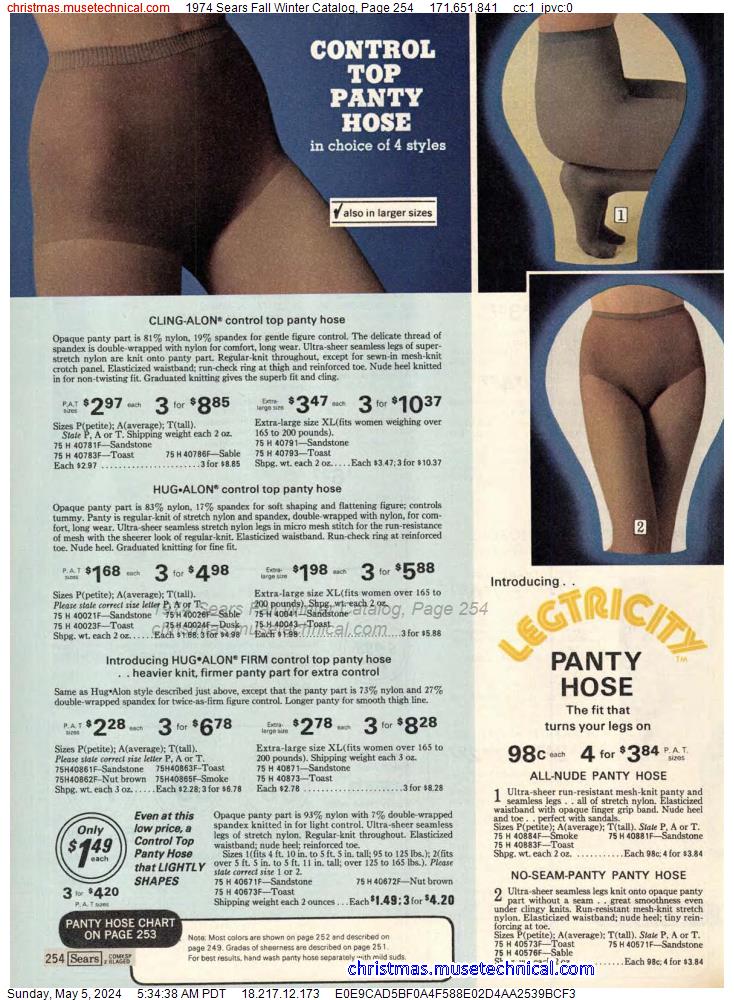 1974 Sears Fall Winter Catalog, Page 254