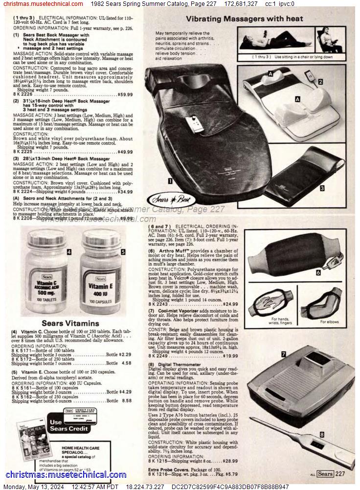 1982 Sears Spring Summer Catalog, Page 227