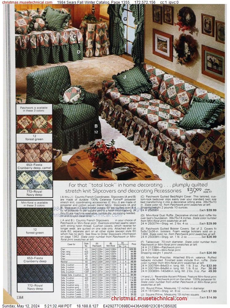 1984 Sears Fall Winter Catalog, Page 1355