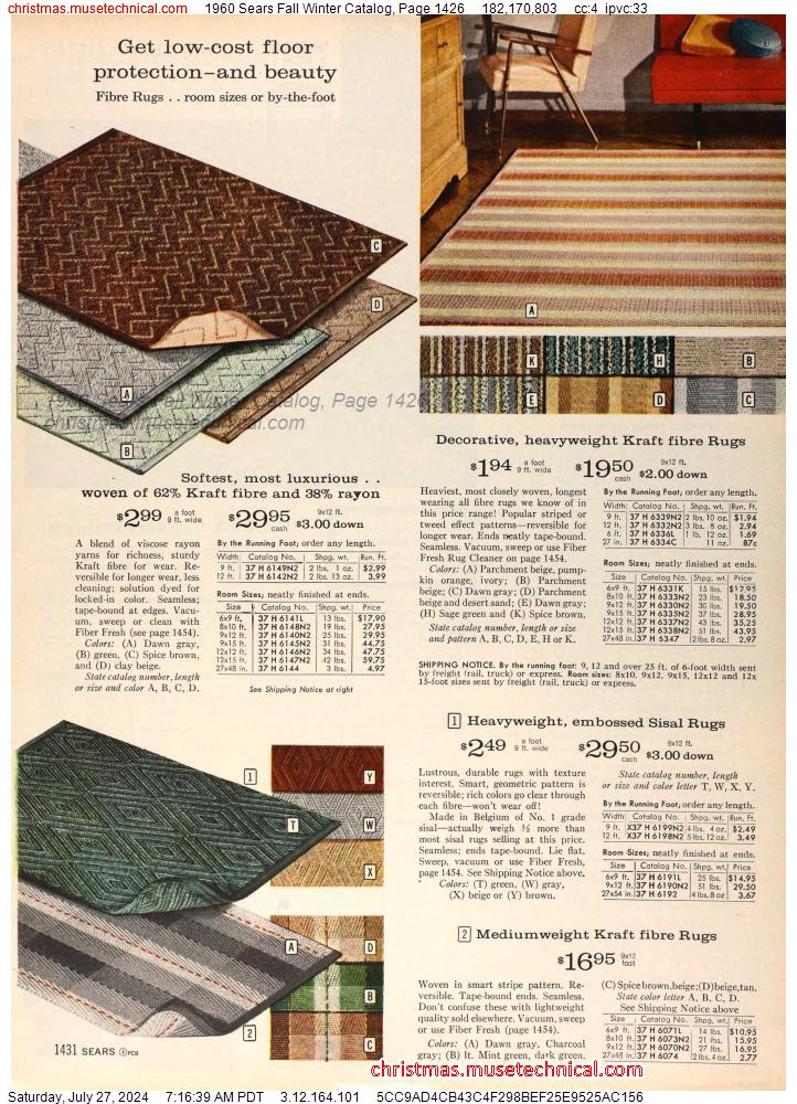 1960 Sears Fall Winter Catalog, Page 1426