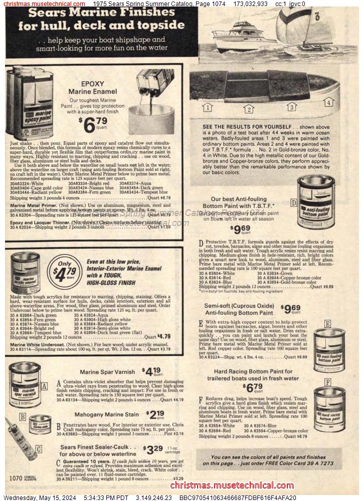 1975 Sears Spring Summer Catalog, Page 1074