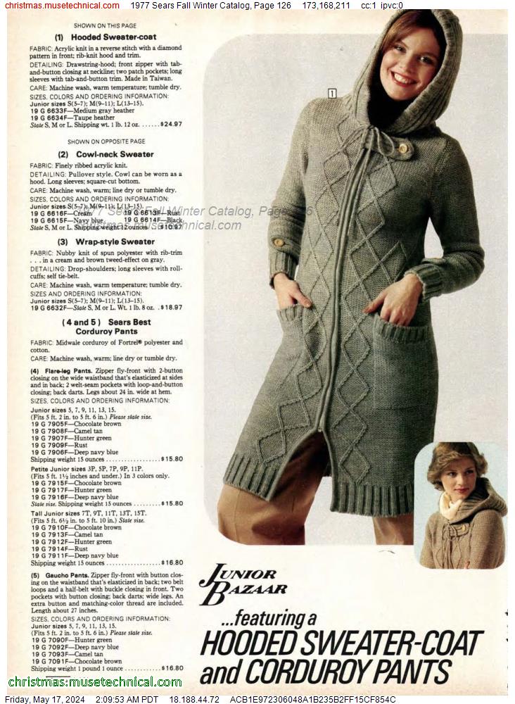 1977 Sears Fall Winter Catalog, Page 126