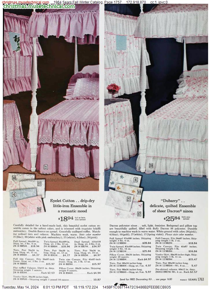 1964 Sears Fall Winter Catalog, Page 1757