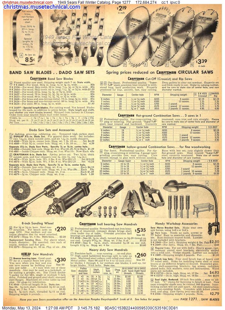 1949 Sears Fall Winter Catalog, Page 1277