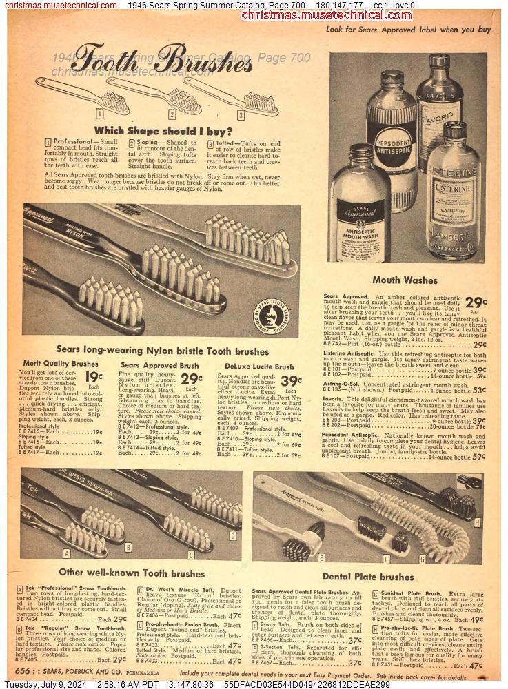 1946 Sears Spring Summer Catalog, Page 700