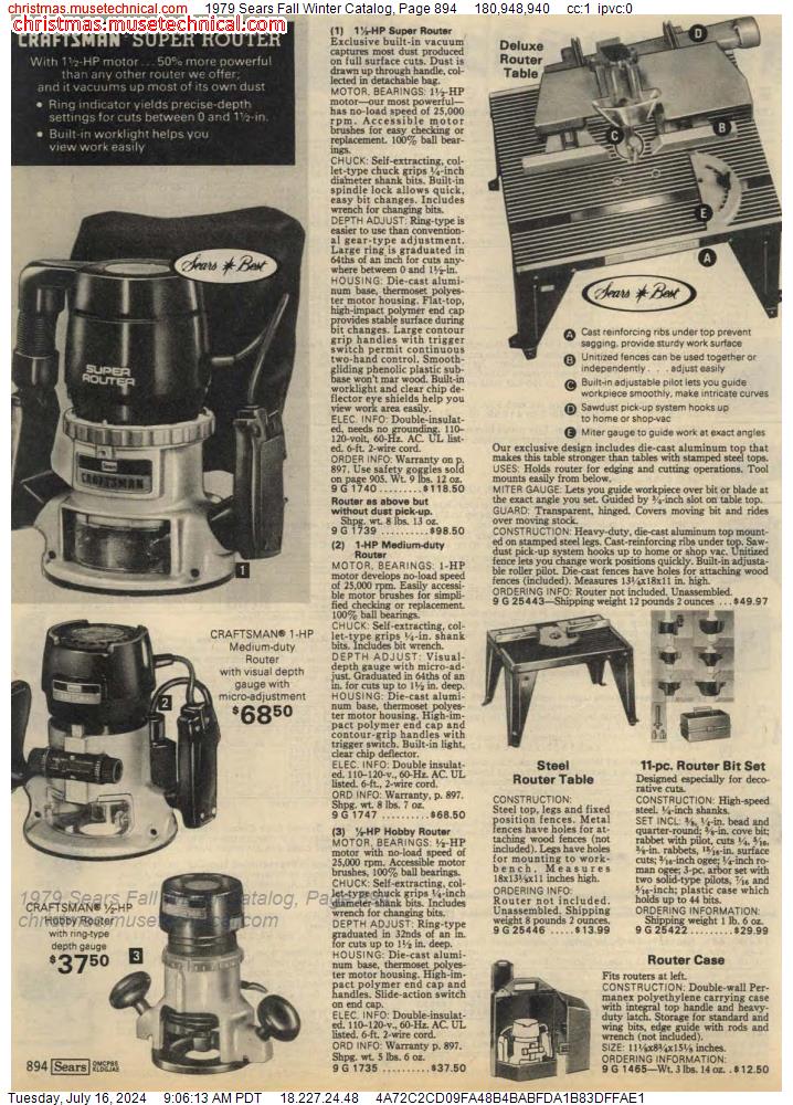 1979 Sears Fall Winter Catalog, Page 894