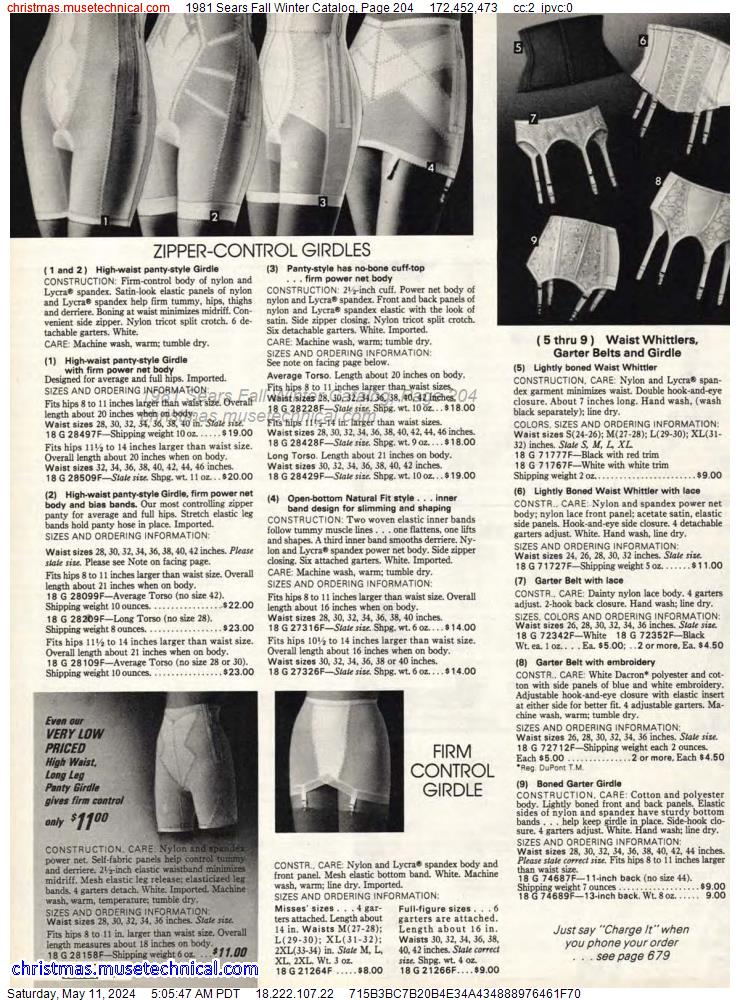 1981 Sears Fall Winter Catalog, Page 204