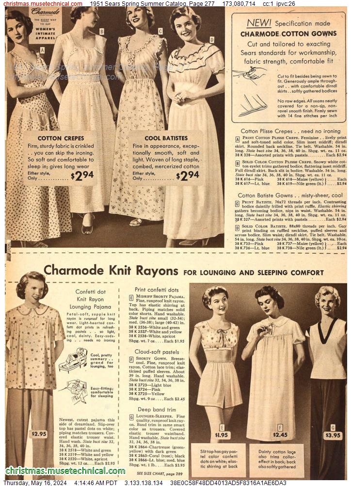 1951 Sears Spring Summer Catalog, Page 277
