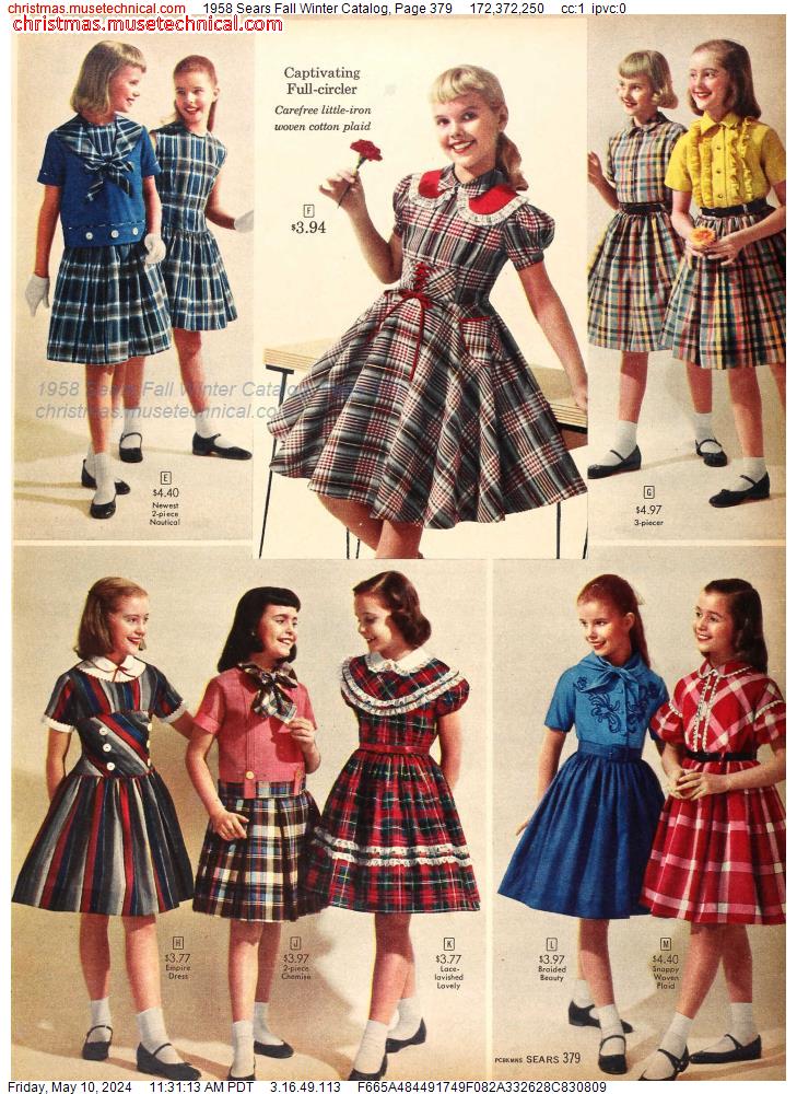 1958 Sears Fall Winter Catalog, Page 379