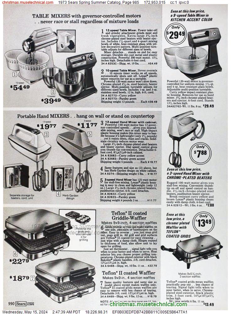 1973 Sears Spring Summer Catalog, Page 985