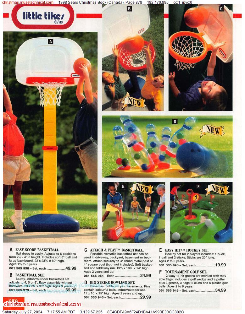 1998 Sears Christmas Book (Canada), Page 878