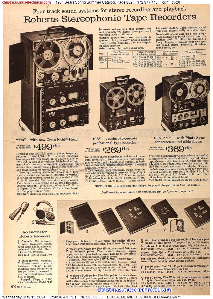 1964 Sears Spring Summer Catalog, Page 882