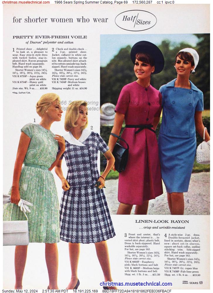 1966 Sears Spring Summer Catalog, Page 69