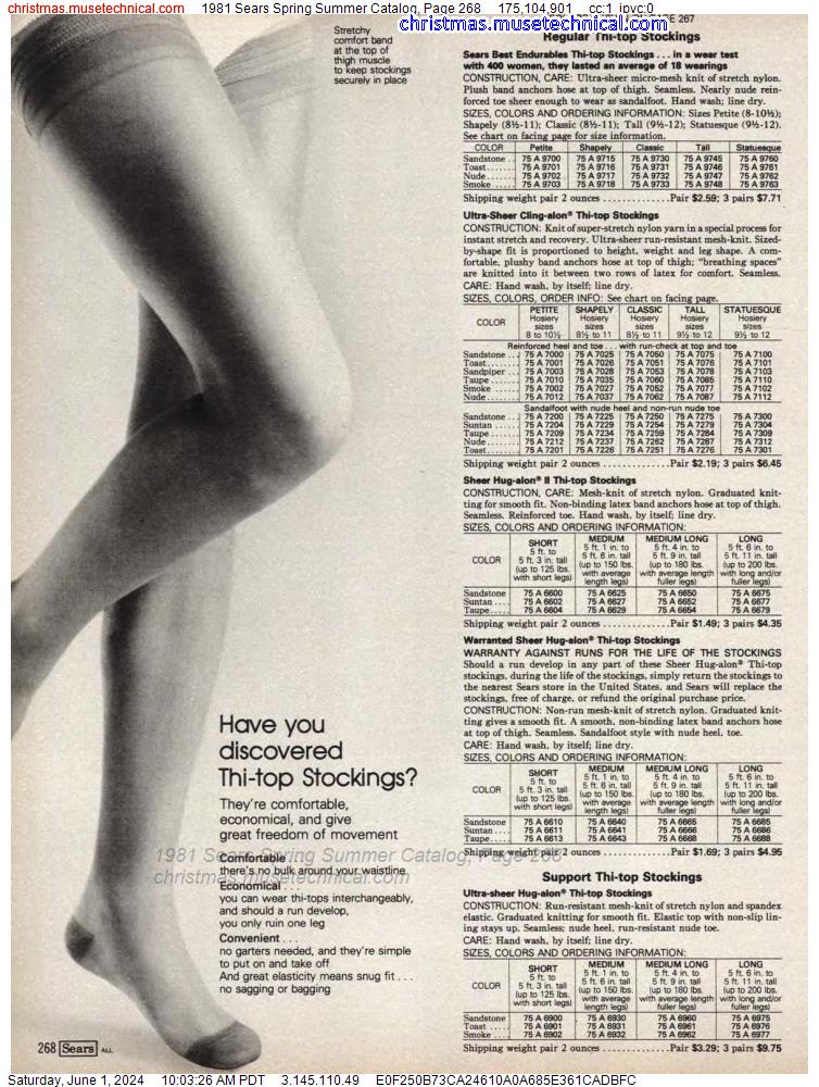 1981 Sears Spring Summer Catalog, Page 268