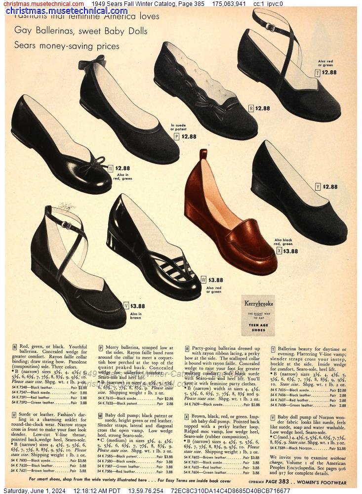 1949 Sears Fall Winter Catalog, Page 385
