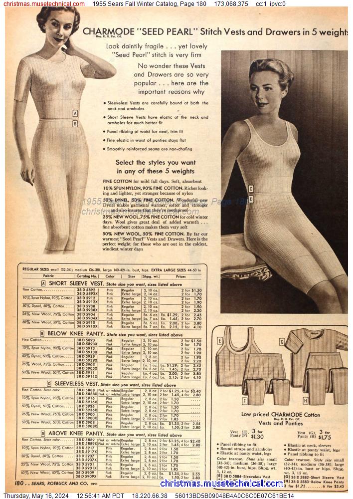 1955 Sears Fall Winter Catalog, Page 180