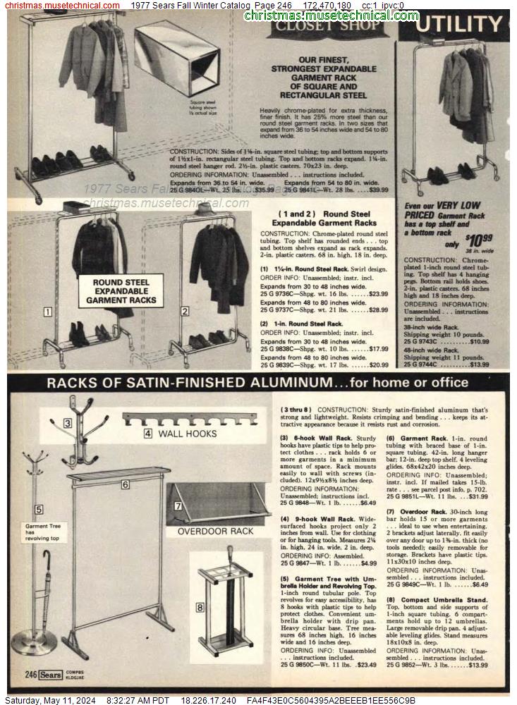 1977 Sears Fall Winter Catalog, Page 246