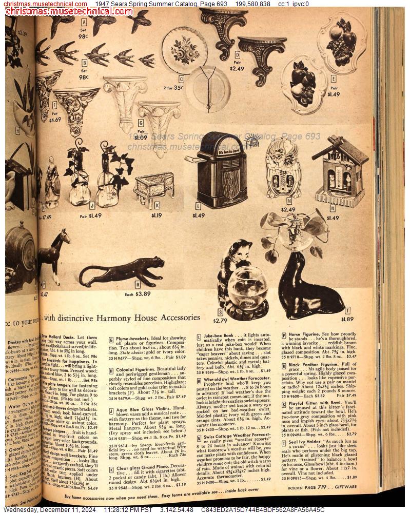 1947 Sears Spring Summer Catalog, Page 693