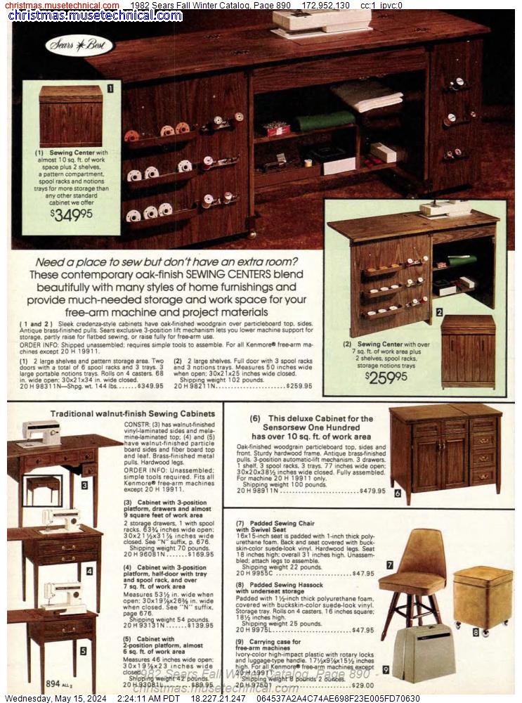 1982 Sears Fall Winter Catalog, Page 890