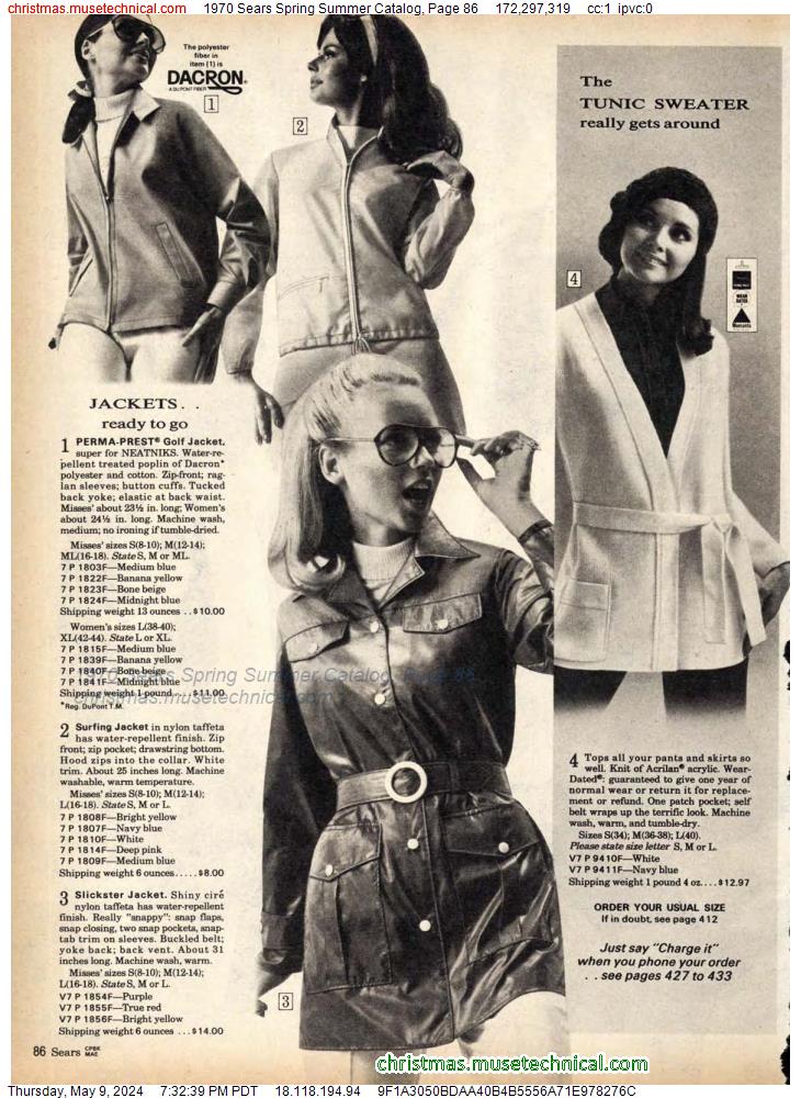 1970 Sears Spring Summer Catalog, Page 86