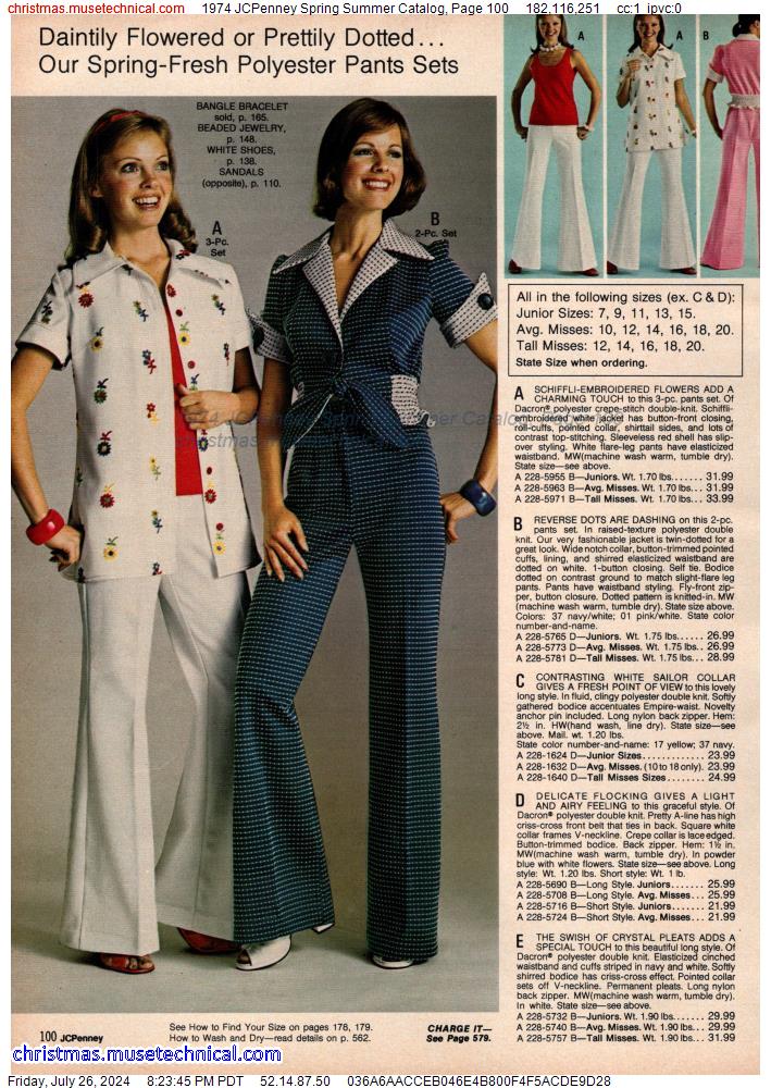 1974 JCPenney Spring Summer Catalog, Page 100