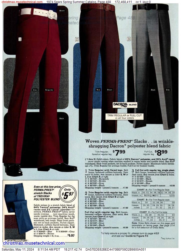 1974 Sears Spring Summer Catalog, Page 488