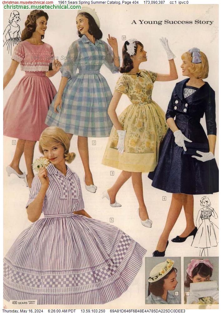 1961 Sears Spring Summer Catalog, Page 404